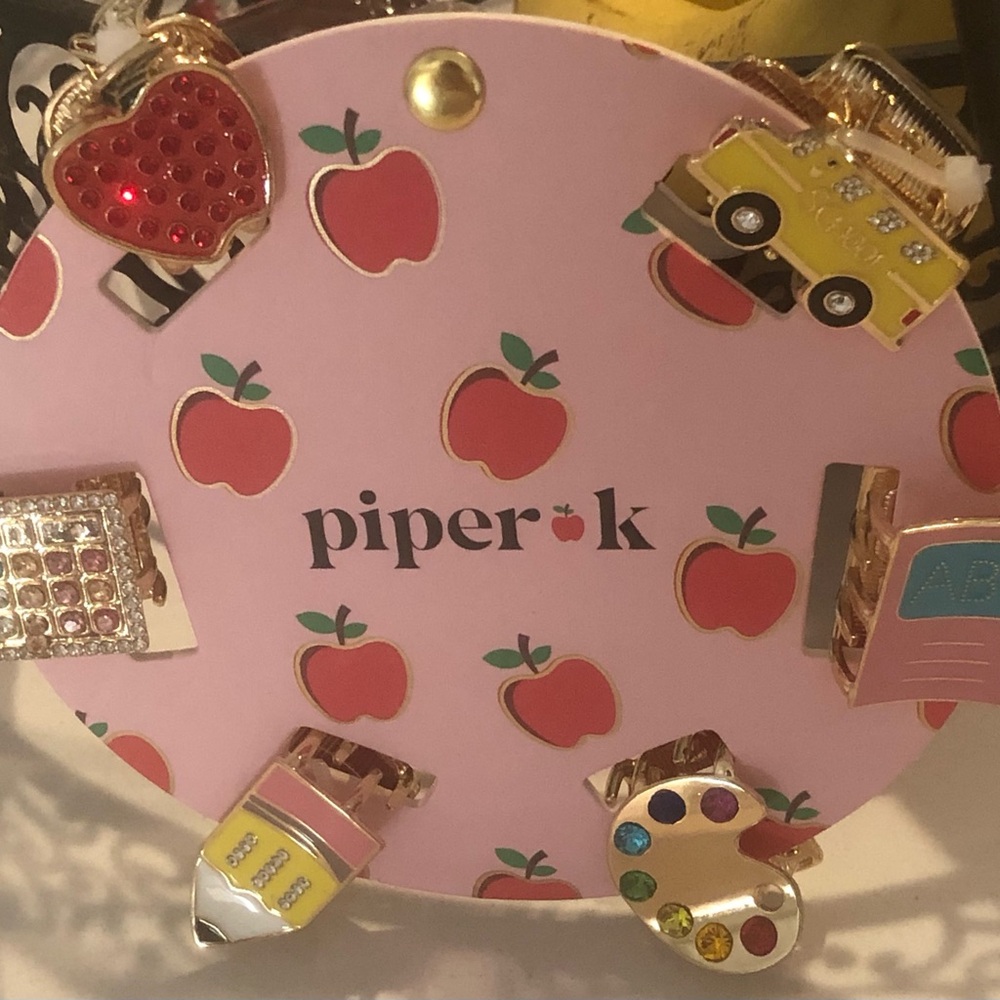 Piper K School Metal Mini School Themed Hair Claws
